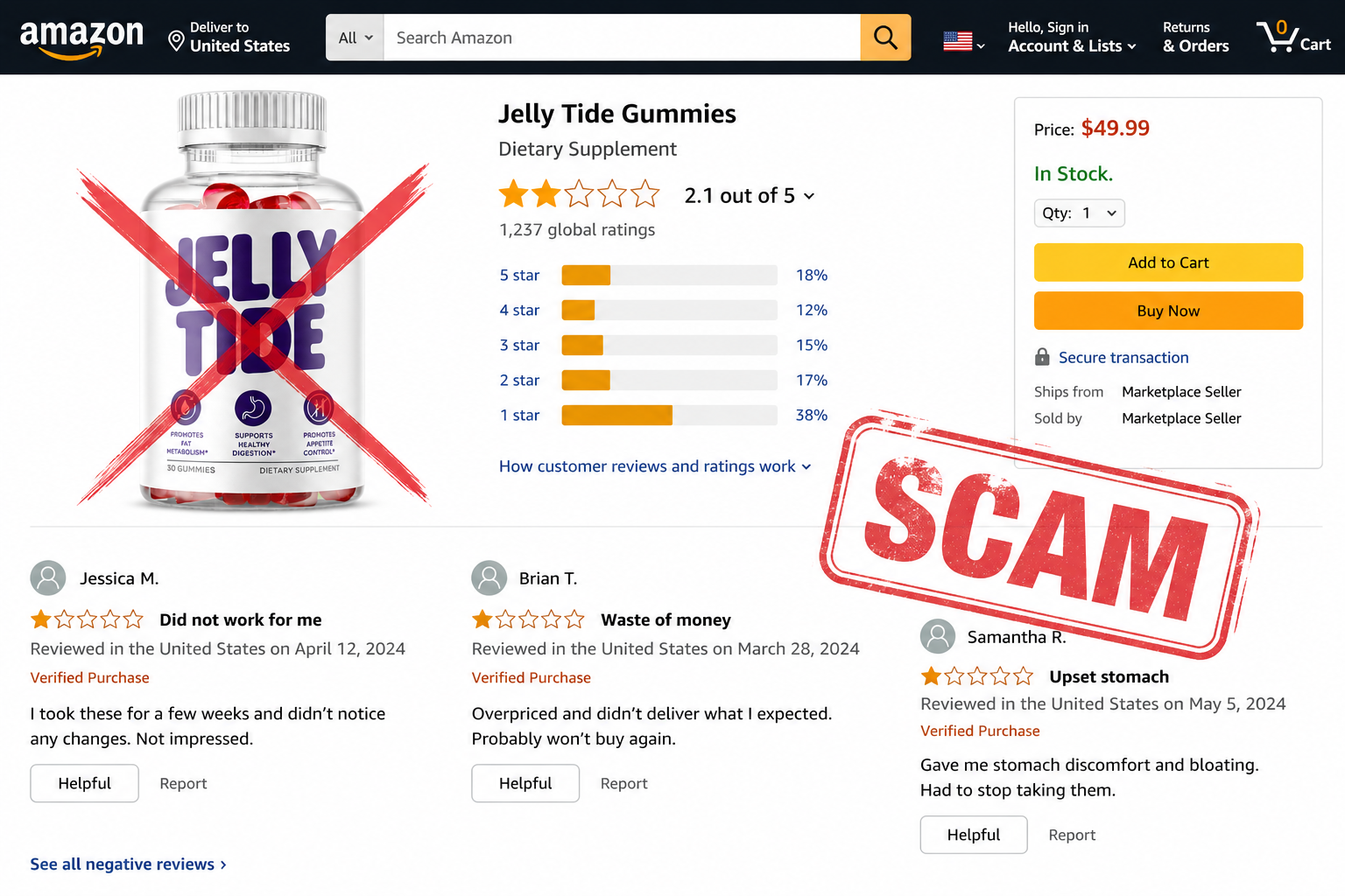 Jelly Tide scam warning